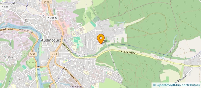 localisation de l'entreprise T.A.P.  AUDINCOURT