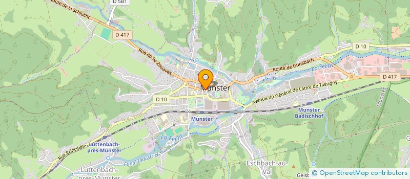 localisation de l'entreprise T AND T  MUNSTER