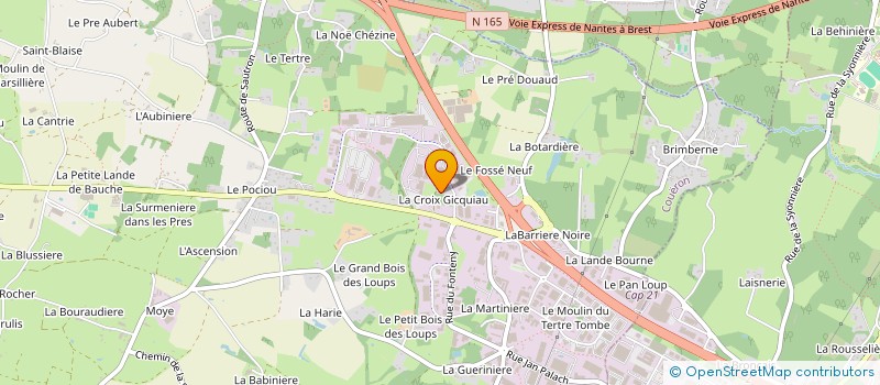 localisation de l'entreprise T & B à COUERON