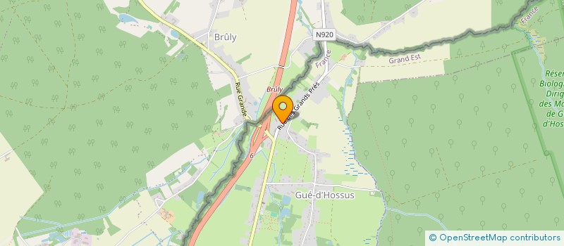 localisation de l'entreprise T.B.A. (TRANS BOIS ARDENNES)  GUE-D'HOSSUS