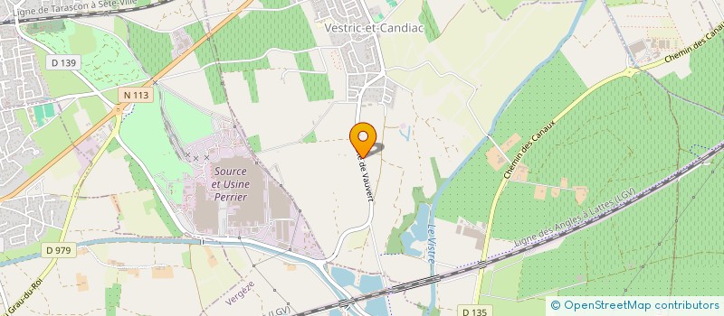 localisation de l'entreprise T.B.A. TRANSPORT DE BETON AIMARGUOIS  VESTRIC-ET-CANDIAC