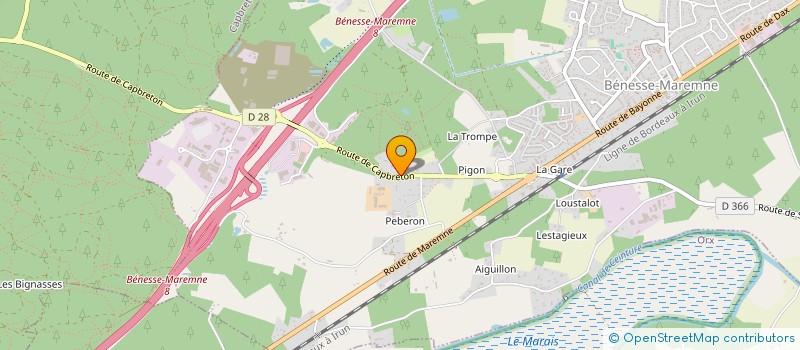 localisation de l'entreprise T.B.C  BENESSE-MAREMNE