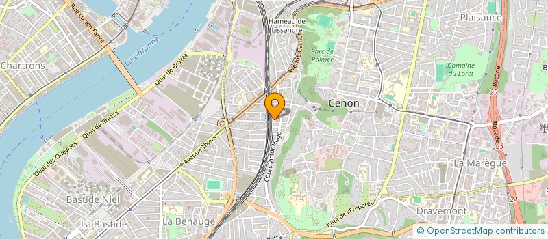 localisation de l'entreprise T.B.G.A.  CENON
