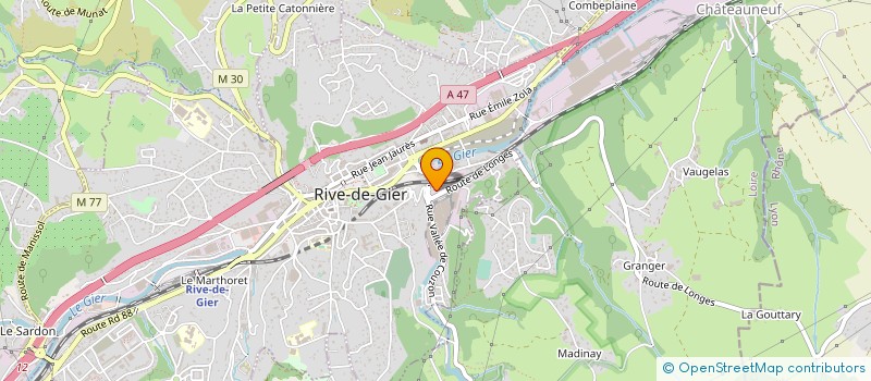 localisation de l'entreprise T.B.M.TRANSPORTS BONNEFOUX MICHEL à RIVE-DE-GIER