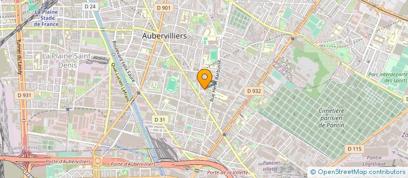 localisation de l'entreprise T B R P  AUBERVILLIERS