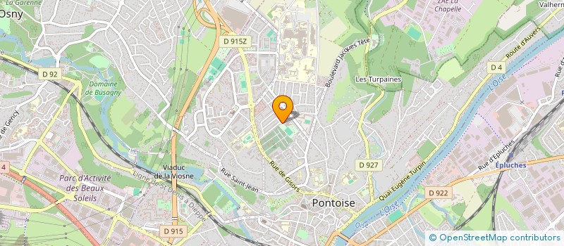 localisation de l'entreprise T.B.S.  PONTOISE
