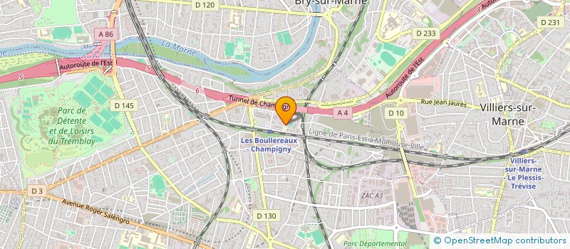 localisation de l'entreprise T-B TRANSPORT à CHAMPIGNY-SUR-MARNE