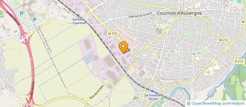 localisation de l'entreprise T.C.A. à COURNON-D'AUVERGNE