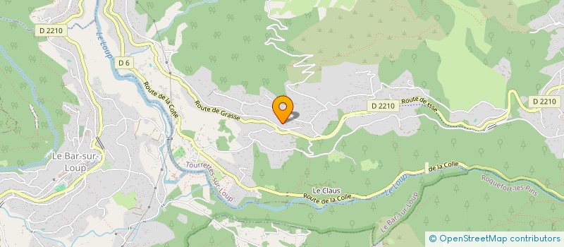 localisation de l'entreprise T.C.A à TOURRETTES-SUR-LOUP