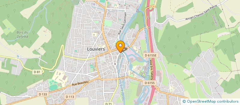 localisation de l'entreprise T.C.B  LOUVIERS
