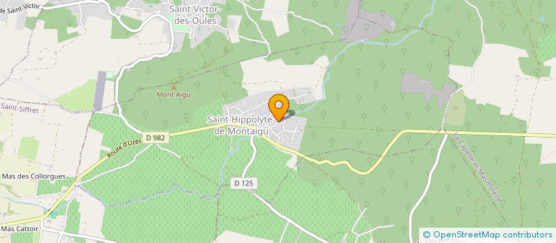 localisation de l'entreprise T.C. BATIMENT.  SAINT-HIPPOLYTE-DE-MONTAIGU