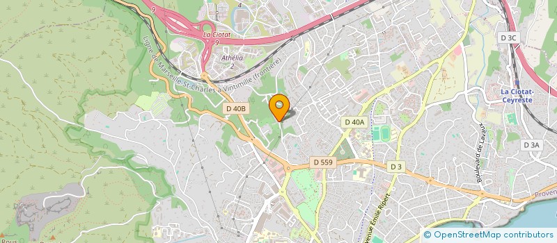 localisation de l'entreprise T.C.D.M.  LA CIOTAT