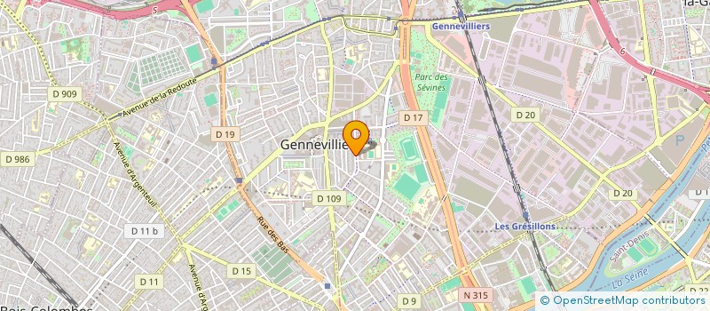 localisation de l'entreprise T.C.E à GENNEVILLIERS