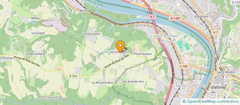 localisation de l'entreprise T & C INVEST  SAINT-ROMAIN-EN-GAL