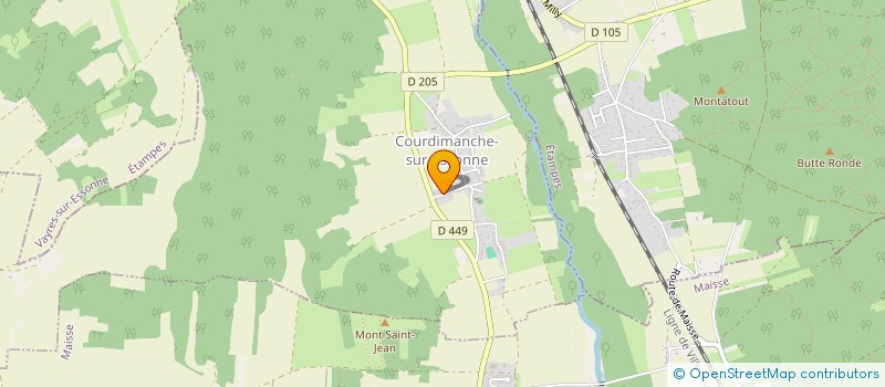 localisation de l'entreprise T.C.L.  COURDIMANCHE-SUR-ESSONNE