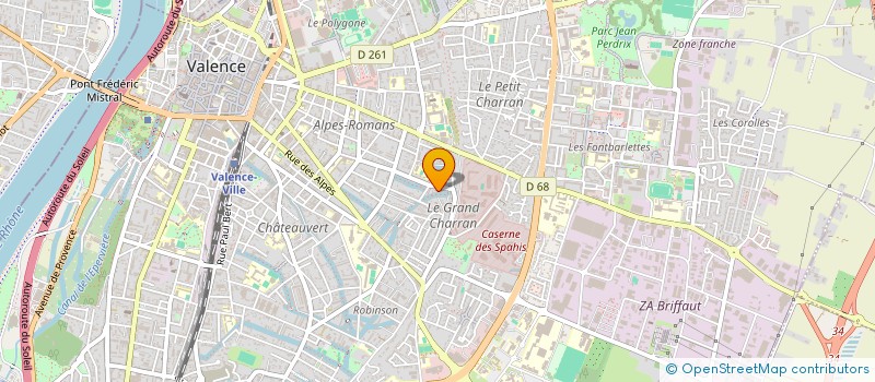 localisation de l'entreprise T.C.O.  VALENCE