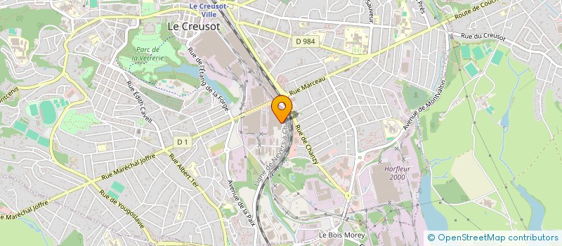 localisation de l'entreprise T.C.P. à LE CREUSOT