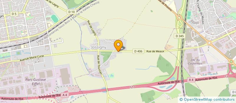 localisation de l'entreprise T.C.P.  JOSSIGNY