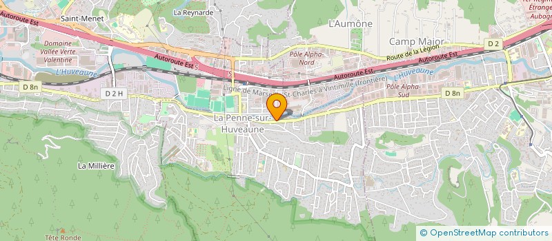 localisation de l'entreprise T&C PARTNERS  LA PENNE-SUR-HUVEAUNE