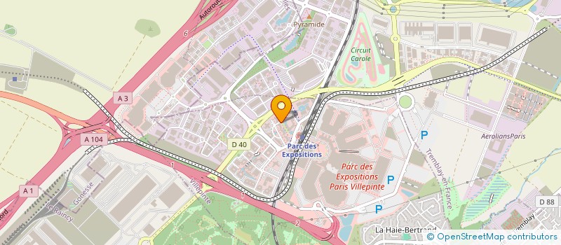 localisation de l'entreprise T.C.S. à VILLEPINTE