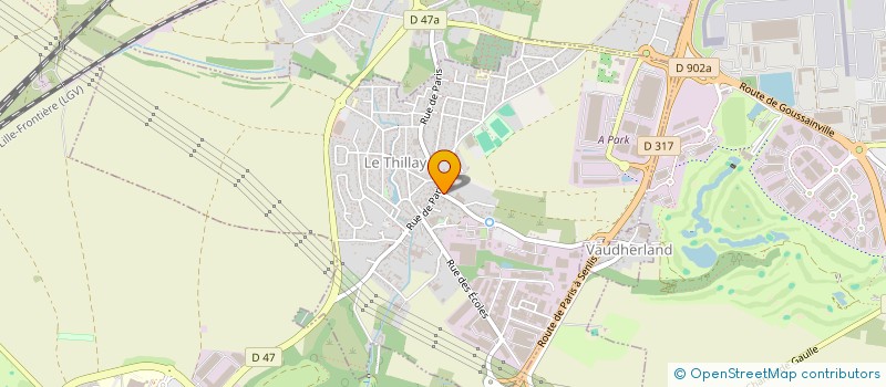 localisation de l'entreprise T.C.S GARAGES  LE THILLAY