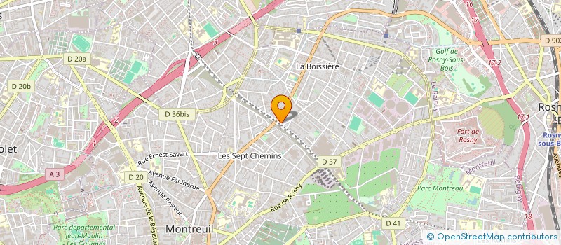 localisation de l'entreprise T.C.T. à MONTREUIL