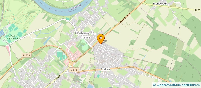 localisation de l'entreprise T.C.V.  CHATENOY-EN-BRESSE