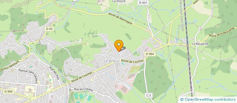 localisation de l'entreprise T CONNECT à LE BREUIL