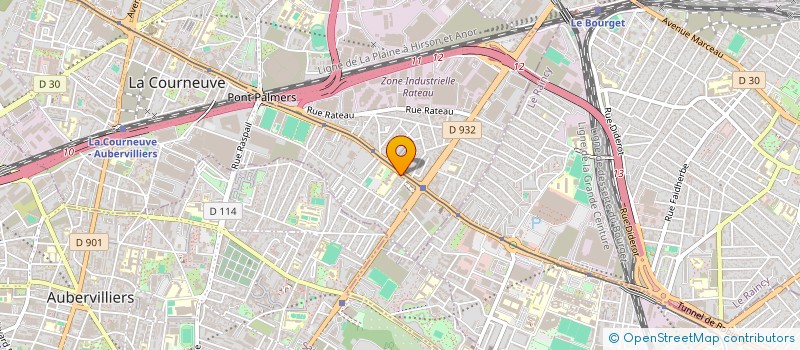 localisation de l'entreprise T'COUTURE & COMPAGNIE (T'C&C) à LA COURNEUVE