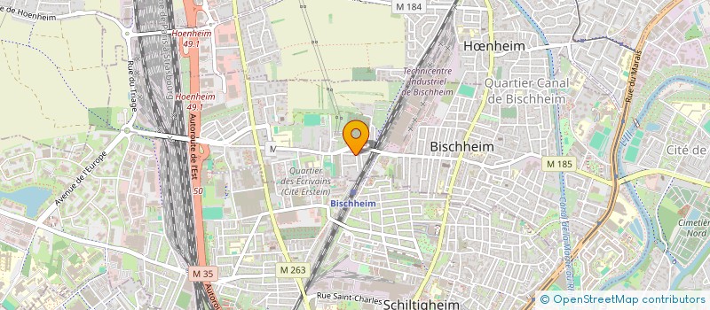 localisation de l'entreprise T.D.B à BISCHHEIM