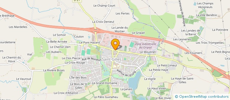 localisation de l'entreprise T.D.B. à SAINT-GILLES