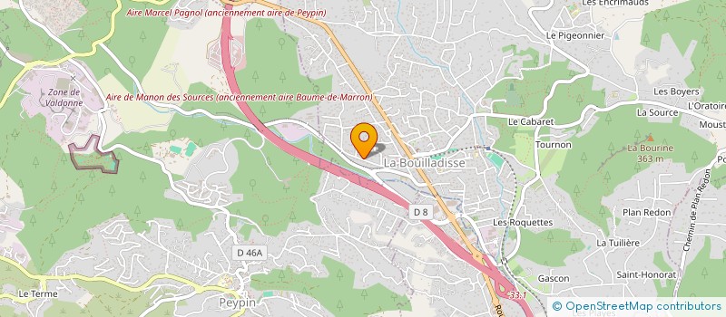 localisation de l'entreprise T.D.B.  LA BOUILLADISSE