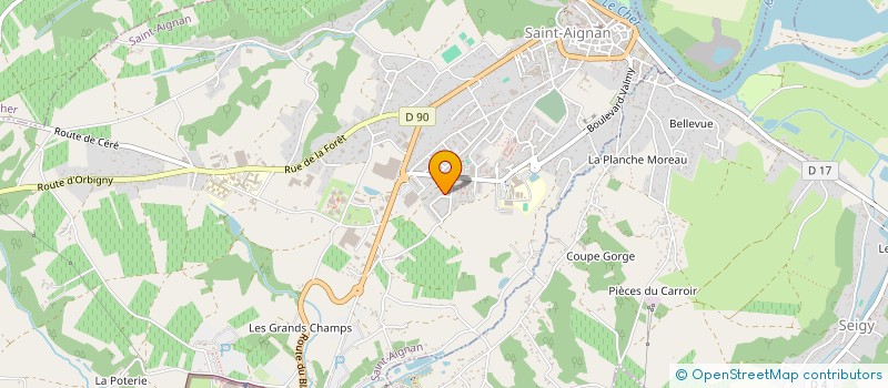 localisation de l'entreprise T.D.C. à SAINT-AIGNAN