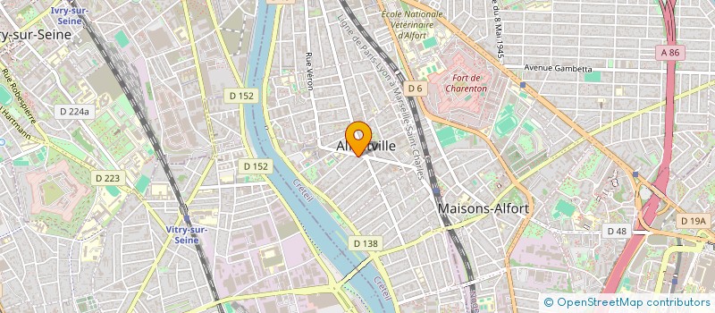 localisation de l'entreprise T.D.E. à ALFORTVILLE