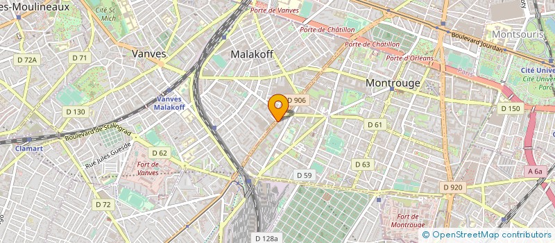 localisation de l'entreprise T D F à MONTROUGE