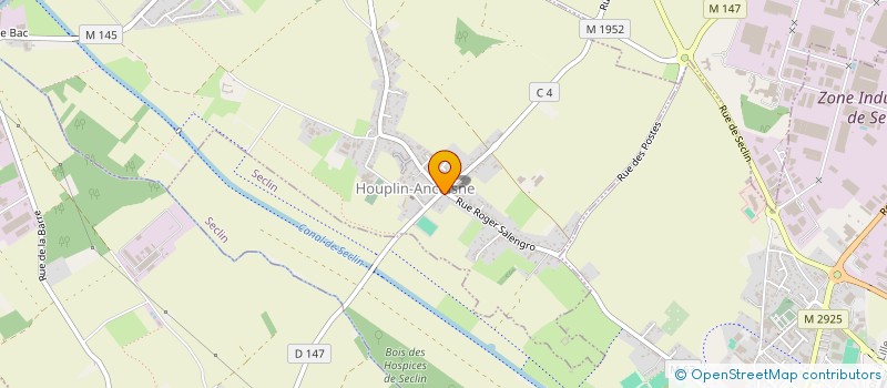 localisation de l'entreprise T.D.H. à HOUPLIN-ANCOISNE