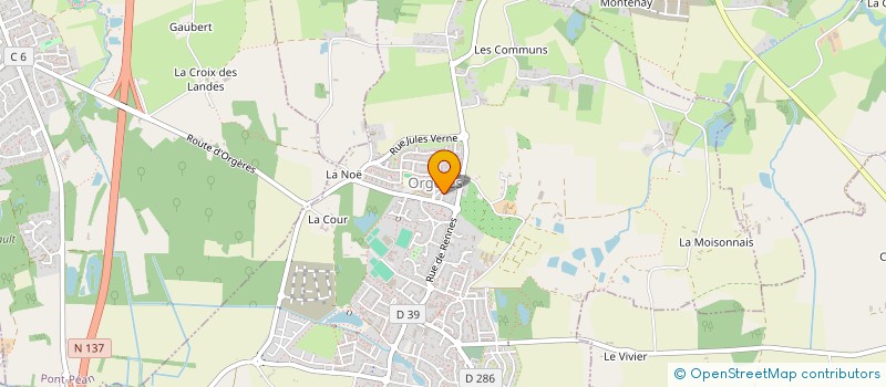 localisation de l'entreprise T.D. KEY à ORGERES