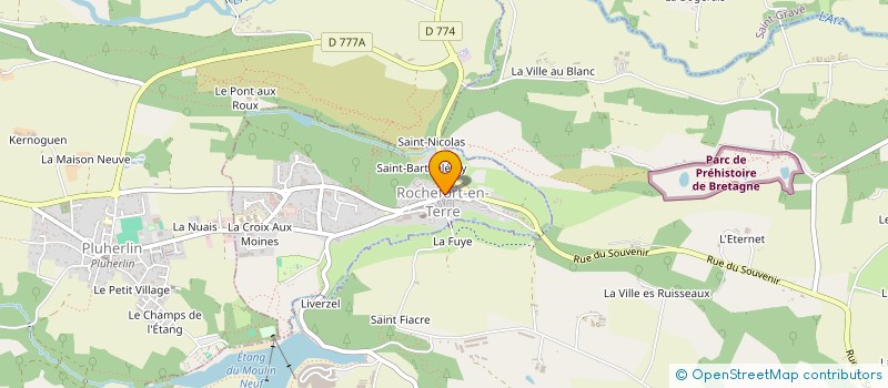 localisation de l'entreprise T.D.L.  ROCHEFORT-EN-TERRE