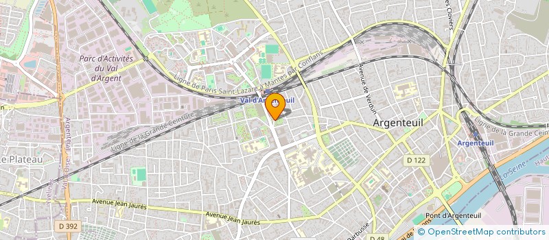 localisation de l'entreprise T.D.L.T.P. à ARGENTEUIL