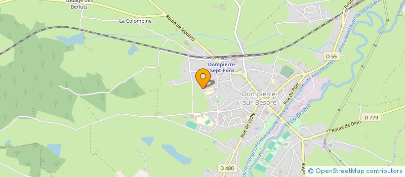 localisation de l'entreprise T.D. LOCAT  DOMPIERRE-SUR-BESBRE