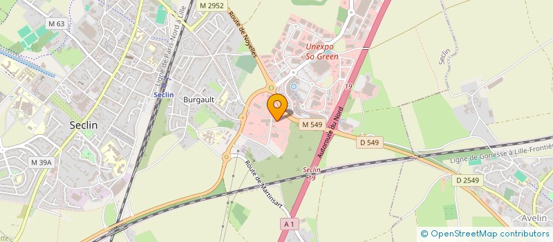 localisation de l'entreprise T.D MATERIEL à SECLIN