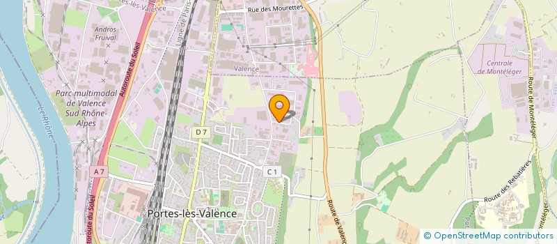 localisation de l'entreprise T.D.P.  PORTES-LES-VALENCE