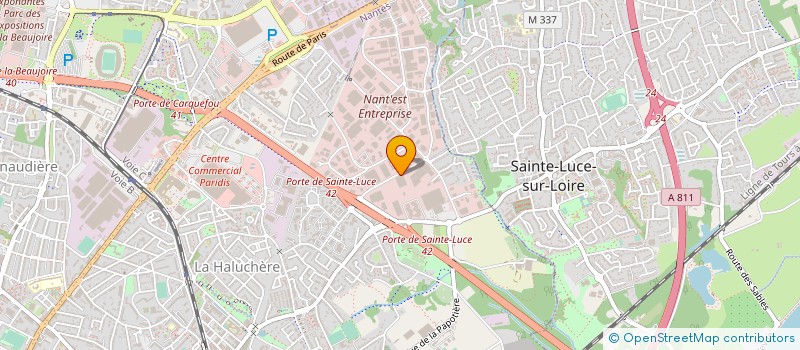 localisation de l'entreprise T.D.R. à NANTES