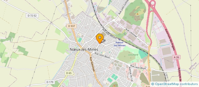 localisation de l'entreprise T.D.S.  NUX-LES-MINES