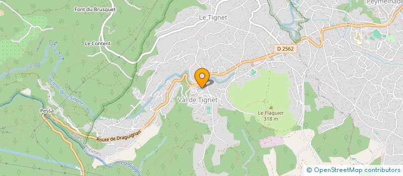 localisation de l'entreprise T.D.V  PEYMEINADE