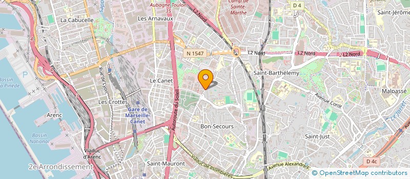 localisation de l'entreprise T.DESIGN à MARSEILLE