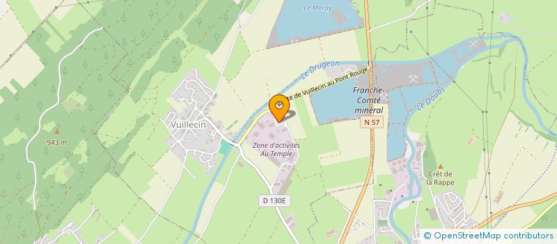 localisation de l'entreprise T.E.A.  VUILLECIN