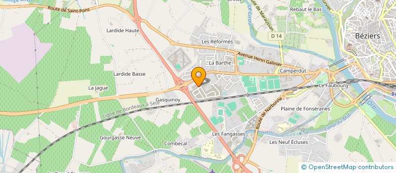 localisation de l'entreprise T.E.A.L CONCEPT à BEZIERS