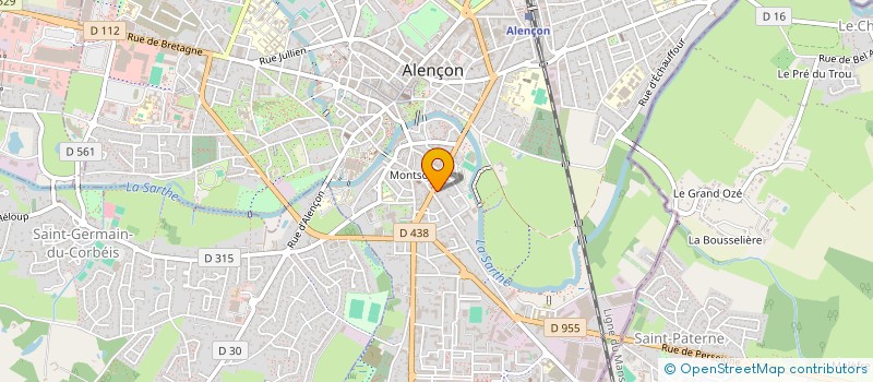 localisation de l'entreprise T.E.B. à ALENCON