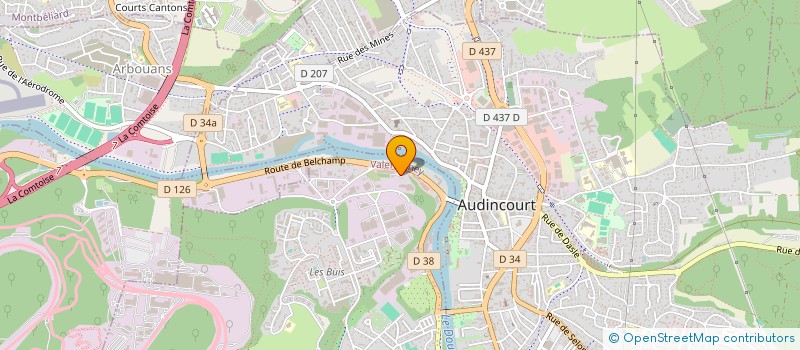 localisation de l'entreprise T.E.B  VALENTIGNEY